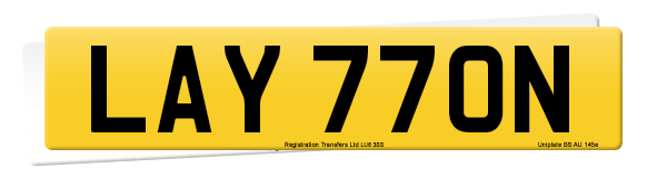 Registration number LAY 770N